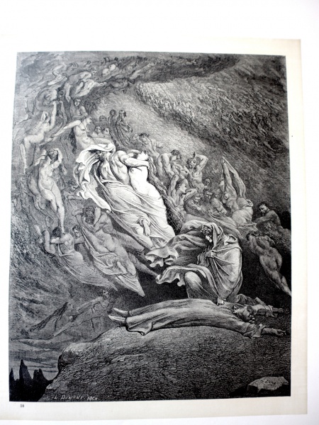 Gustave Doré, 164 ans de antiguidade! UMA (01) PRANCHA (papel) de