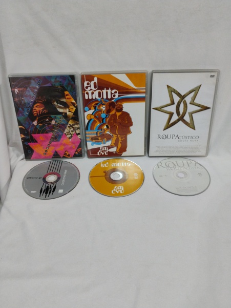 DVD / COLECAO MUSICAL / 3 VOLUMES / odair jose, ed motta, roupa