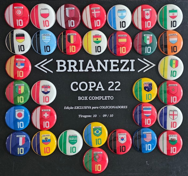 Jogo de Botão - Box Completo Copa 22 (32 times) - Brianezi (42mm